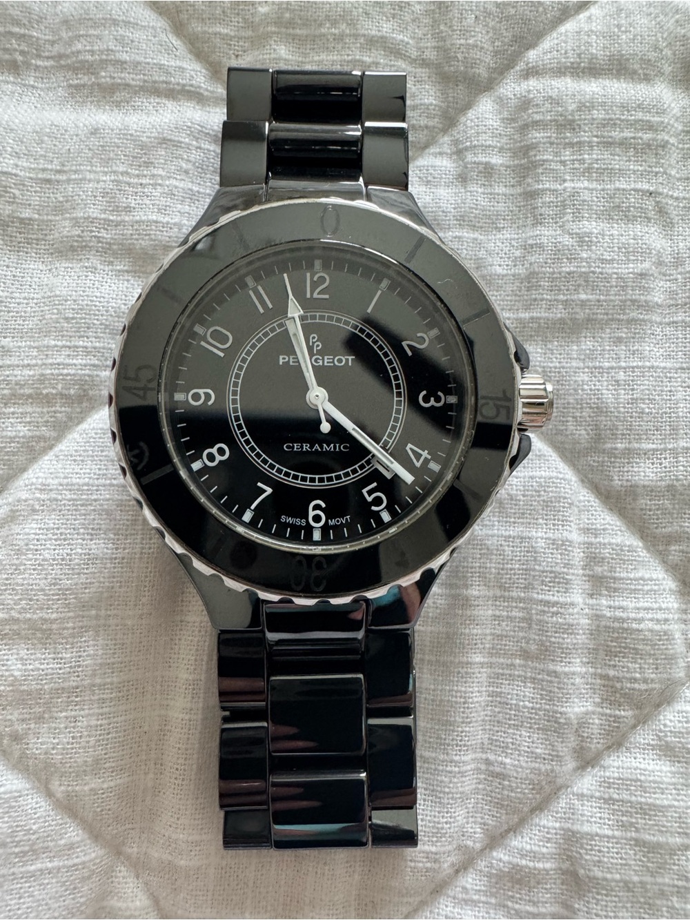 Peugeot Black Ceramic Watch Women’s